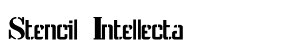 Stencil Intellecta font preview